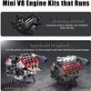 Mini V8 Engine Kits That Runs - V8 Engine Model Kits, Cison Engine MAD Miniature RC Engine Kits for Adults to Build, DIY Plastic Model Suitable for Car AX90104 SCX10 Capra VS4-10 Pro/Ultra view 2