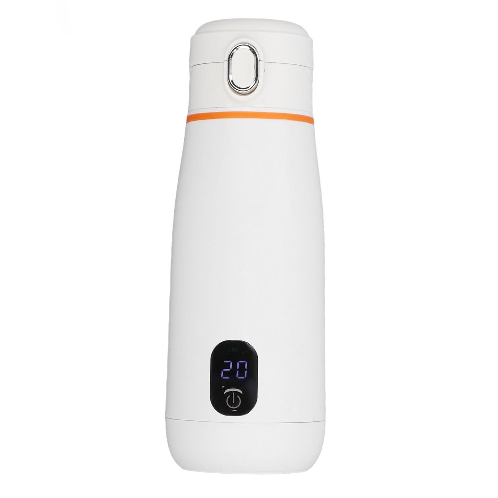 350ml Portable Milk Warmer, Smart Temperature Control Cordless Heating Milk Mixing Bottle Warmer, Portable Bottle Water Warmer for Car, Outdoor, Office and Home, 9.06 x 2.76in