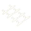1:12 Doll Clothes Hangers Dollhouse, Miniature Doll Clothes Hangers,Gold Dollhouse Clothes Hangers,Wire Gold Hangers Iron Dollhouse Metal Hangers view 3