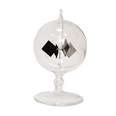 FLCPJGV Educational Solar Light Pressure Windmill Solar Power Crookes Radiometer for Gift, Clear