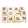 100pcs Puzzle Tiles Letters Alphabet Wooden Pieces Numbers Pendants Spelling, Premium Quality Light Wood Grain Smooth Finish with Clear Black Screen Printed Letters for Early view 2