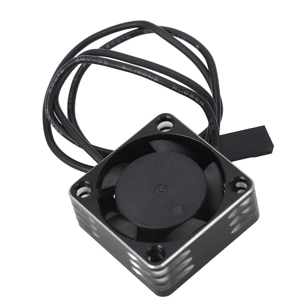 Universal 25x25mm Aluminium Alloy Brushless ESC Cooling Fan for RC Car Motor, High Speed Heat Dissipation, Lightweight and, Keeps Motor Running Efficiently (Silver)