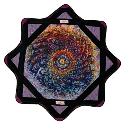 Mougee Mini Star Flow Star - 20" Diameter - Smaller Size for Smaller Hands and Easier Spinning (Peacock Spin)