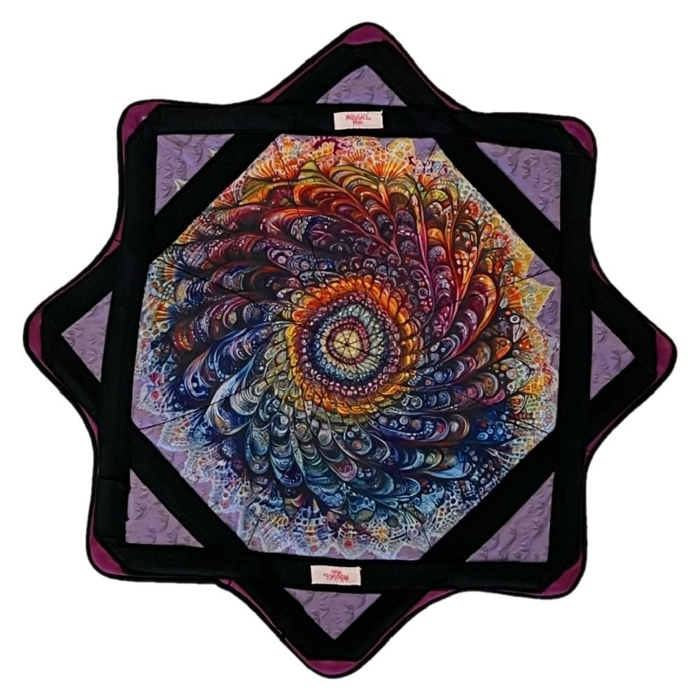 Mougee Mini Star Flow Star - 20" Diameter - Smaller Size for Smaller Hands and Easier Spinning (Peacock Spin)