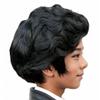 Witty Emporium Black Pompadour Wig with Sideburns Child Boys Kids Costume Hair 50s 60s Rocker Rock Roll Superstar Greaser Accessory Royal Rock Star Legend view 2