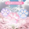 1pcs White Big 5in Squishy Cat Paw Squeeze Toys,Cat Paw Squishy,Cute Kawaii Squishies,Fur Ball,Jelly Kitty Funny Fidget Toys Novelty Things Suitable for Adults Kids view 2