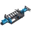 UMXUDAO 1/10 Carbon Fiber Lower Deck Chassis W/Diff Gearbox Case for Ta-Miya TT-02 TT02D TT02SRX TT02R RC On-Road Drift Car(Blue) view 2