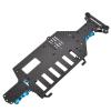 UMXUDAO 1/10 Carbon Fiber Lower Deck Chassis W/Diff Gearbox Case for Ta-Miya TT-02 TT02D TT02SRX TT02R RC On-Road Drift Car(Blue) view 3