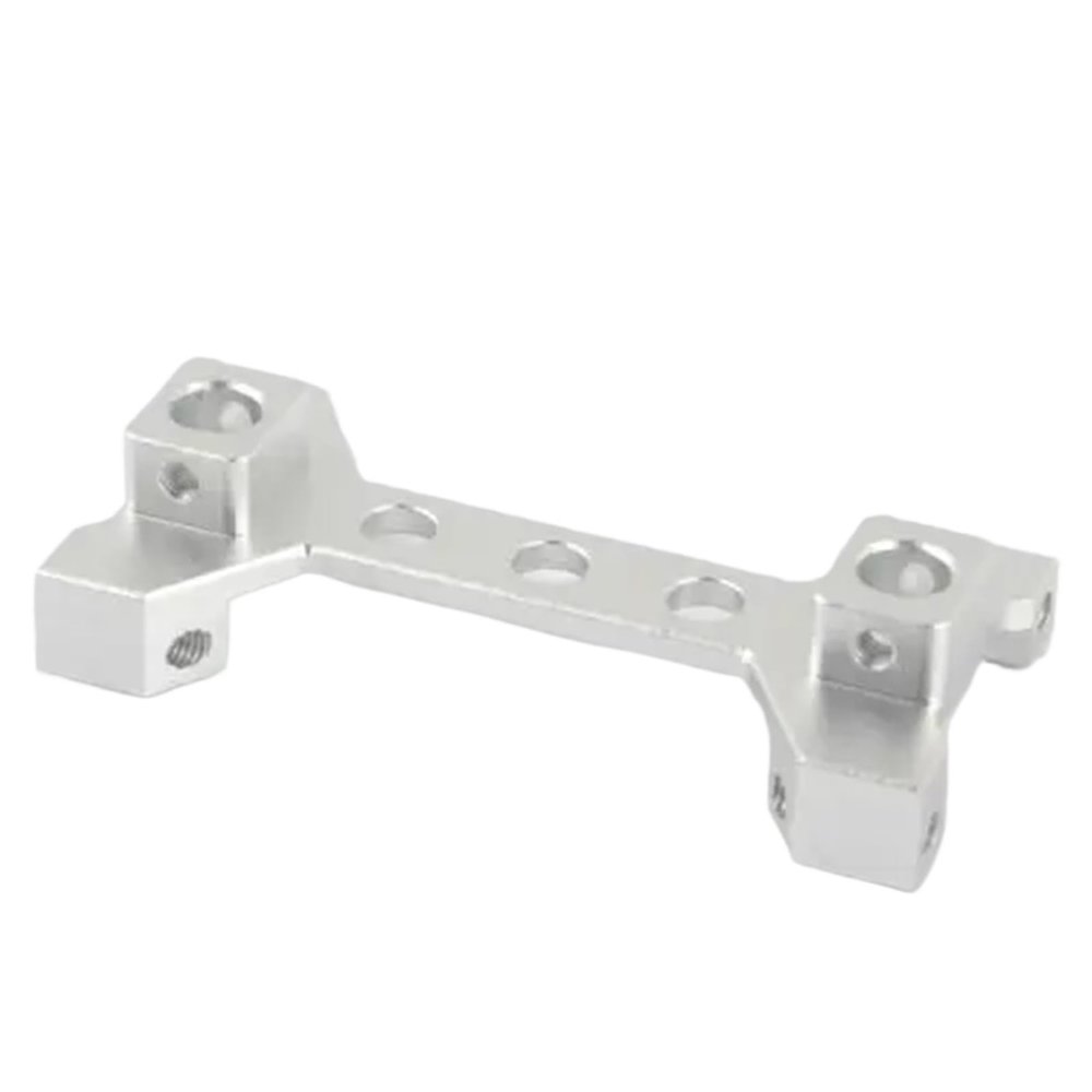 Metal Front Rear Suspension Bracket Shock Absorber Holder Damper Mounts for Axial SCX10 III 1/10 RC Crawler AXI231021(Silver)
