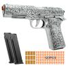 Toy Gun, 1911 Semi Auto Pistol Gun Toy for Boys, Empty Shell Ejecting Toy Gun with 120 Soft Bullets, Realistic Gun Toy Model, Kids Plastic Toy Pistol for 8+ (Silver) view 1