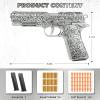 Toy Gun, 1911 Semi Auto Pistol Gun Toy for Boys, Empty Shell Ejecting Toy Gun with 120 Soft Bullets, Realistic Gun Toy Model, Kids Plastic Toy Pistol for 8+ (Silver) view 2