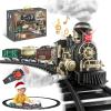 JQ JUQU Remote Control Train Set for Kids Ages 3-8, Electric Steam Toy Train with Smoke Lights and Sound, Complete Track Set for Holiday and Year-Round Indoor Play view 1