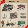 JQ JUQU Remote Control Train Set for Kids Ages 3-8, Electric Steam Toy Train with Smoke Lights and Sound, Complete Track Set for Holiday and Year-Round Indoor Play view 3