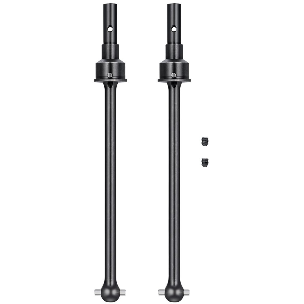 2Pcs JGGZONE Hard Steel RC Universal Front Rear CVD Drive Shaft Dogbone Joint Driveshaft Compatible with Traxxas 1/10 EREVO 2.0 E-Revo Revo Summit RC Upgrade Parts
