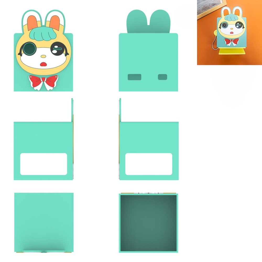 Game Console Silicone Protective Case for Nex Playground Game System Cute Cartoon Dustproof Case Cream Green