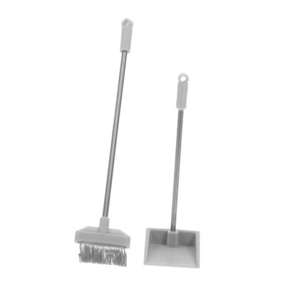 Gogogmee 1 Set Mini Broom Dustpan Cleaning Tools Miniature Cleaning Supplies for Dollhouse Mini House Decor Miniature Broom Ornament