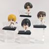 4PCS/Set Eren Jaeger Figure Cake Topper Mini Anime Titan Figure Model, 5cm Cartoon Action Figure Desktop Decoration Party Supplies Gifts for Fans view 2