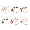 5 Pieces Lovely Christmas Moon Necklace Earring Holiday Stocking Stuffers Jewelry Present For Girls view 2