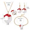 5 Pieces Lovely Christmas Moon Necklace Earring Holiday Stocking Stuffers Jewelry Present For Girls view 3