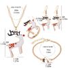 5 Pieces Lovely Christmas Moon Necklace Earring Holiday Stocking Stuffers Jewelry Present For Girls view 4