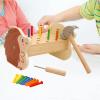 Simhoa Baby Workbench Pounding Hammer Toy Montessori Toy Pounding Bench with Pegs Education Preschool Learning for Kids Gift view 4