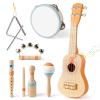 Vanplay Kids Guitar Set - Montessori Toys for 2 3 Year Old Boy Girls Birthday Gifts, 7 in 1 Musical Instruments for Toddlers 2-4, Band Sets with Ukulele/Flute/Tambourine/Maracas Toys for Kids 3-5 view 1