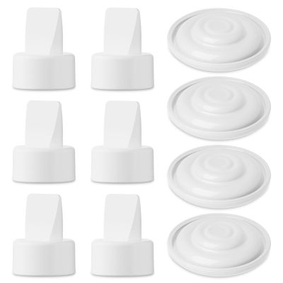 10PCS Breast Pump Parts Compatible with Spectra S2, S1, 9Plus, 6 Pack Silicone Duckbill Valve & 4 Pack Silicone Diaphragm for Spectra Breastpump Parts, Not Original Replacement Accessories