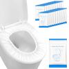 20 Pack Disposable Toilet Seat Covers for Travel Public Toilet Hospital,Portable Waterproof (Individual Package) view 1