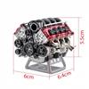 Will Run Mini V8 Engine Kit, Adult Engine Model Kit for RC Car AX90104 SCX10Capra VS4-10 Pro/Ultra DIY Toys MAD V8 Engine Internal Combustion Model Assembly Kit view 2