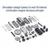 Will Run Mini V8 Engine Kit, Adult Engine Model Kit for RC Car AX90104 SCX10Capra VS4-10 Pro/Ultra DIY Toys MAD V8 Engine Internal Combustion Model Assembly Kit view 3
