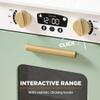 Best Choice Products Toddler Kitchen Playset, Wooden Cottage Kids Play Kitchen with 5 Accessories, Toy Storage, Scalloped Edge, and Pretend Play Microwave, Oven, Clicking Knobs - Sage view 4
