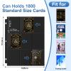 100 Pack 9 Pocket Page Protector, Trading Card Sleeves Pages Baseball for 3 Ring Binder Hold 1800 Cards, Sheets Standard Size Cards, Sport Game Business Cards view 2