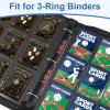 100 Pack 9 Pocket Page Protector, Trading Card Sleeves Pages Baseball for 3 Ring Binder Hold 1800 Cards, Sheets Standard Size Cards, Sport Game Business Cards view 4