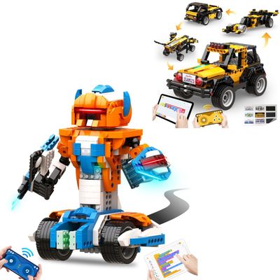 Apitor Robot X 12-in-1 Programmable APP RC Robot and Robot R 4-in-1 Educational Coding Off Roader Car