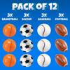 16" Inflatable Sports Beach Balls Variety Pack (12 Pcs) - 3 of Each - Basketball, Baseball, Football, Soccer Beach Balls for Sports - Themed Parties, Pool Toys, Birthday Decorations, and Party Favors view 2
