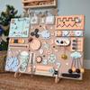 Busy Board Montessori toy 1 2 3 year old, sensory boards 1st Birthday Christmas toddler gift, personalized baby boy girl activity wall board with LED Light Module (With a wooden stand) view 4
