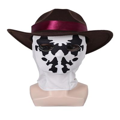 Vasojot Rorschach Costume Mask Hat Rorschach Cosplay Costume Accessories Halloween Carnival Cosplay Prop