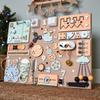 Busy Board Montessori toy 1 2 3 year old, sensory boards 1st Birthday Christmas toddler gift, personalized baby boy girl activity wall board with LED Light Module (With wall mount kit) view 4