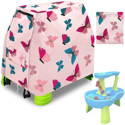 Infowush Kids Water Table Cover for Step 2 Rain Showers Splash Pond Water Table, Outdoor Play Toys Cover for Water Table for Toddlers 1-3, Waterproof Dust Proof Water Table Accessories-Cover onlyA