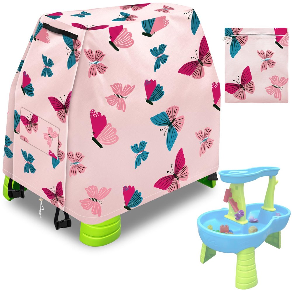 Infowush Kids Water Table Cover for Step 2 Rain Showers Splash Pond Water Table, Outdoor Play Toys Cover for Water Table for Toddlers 1-3, Waterproof Dust Proof Water Table Accessories-Cover onlyA