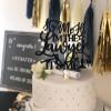 Congrats Lawyer Cake Topper,Passed the Bar/Born to Argue/Case Closed, Law School Survivor Graduation Party Decorations Supplies, Black Glitter view 4
