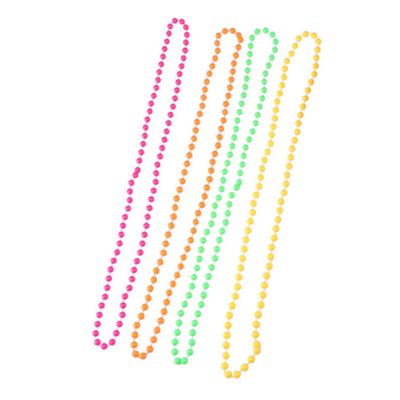 COSMEVIVI 6pcs Neon Bead Necklace Party Accessories Women's Fashion Jewelry Hen Night Costumes Random Color