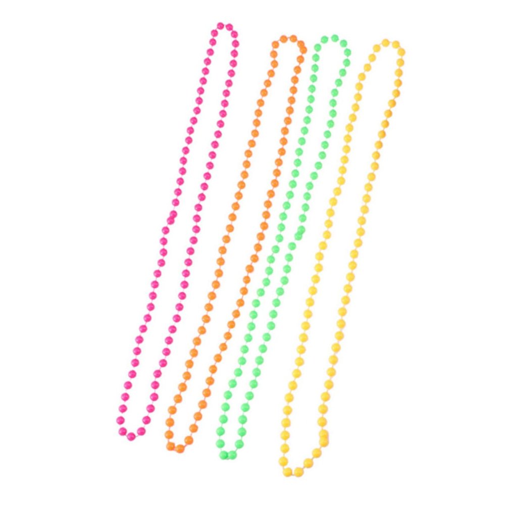 COSMEVIVI 6pcs Neon Bead Necklace Party Accessories Women's Fashion Jewelry Hen Night Costumes Random Color