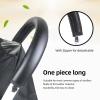 4pcs Stroller Grip Bar Cover, PU Leather Stroller Handle Protector Set with Zipper, for Universal Baby Pram Accessories (Black) view 3