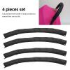 4pcs Stroller Grip Bar Cover, PU Leather Stroller Handle Protector Set with Zipper, for Universal Baby Pram Accessories (Black) view 4