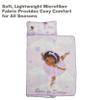 EVERYDAY KIDS Toddler Nap Mat with Removable Pillow - Born to Dance African American Ballerina - Carry Handle with Straps Closure, Rollup Design for Preschool, Daycare, Sleeping Bag - Ages 2-6 Years view 2