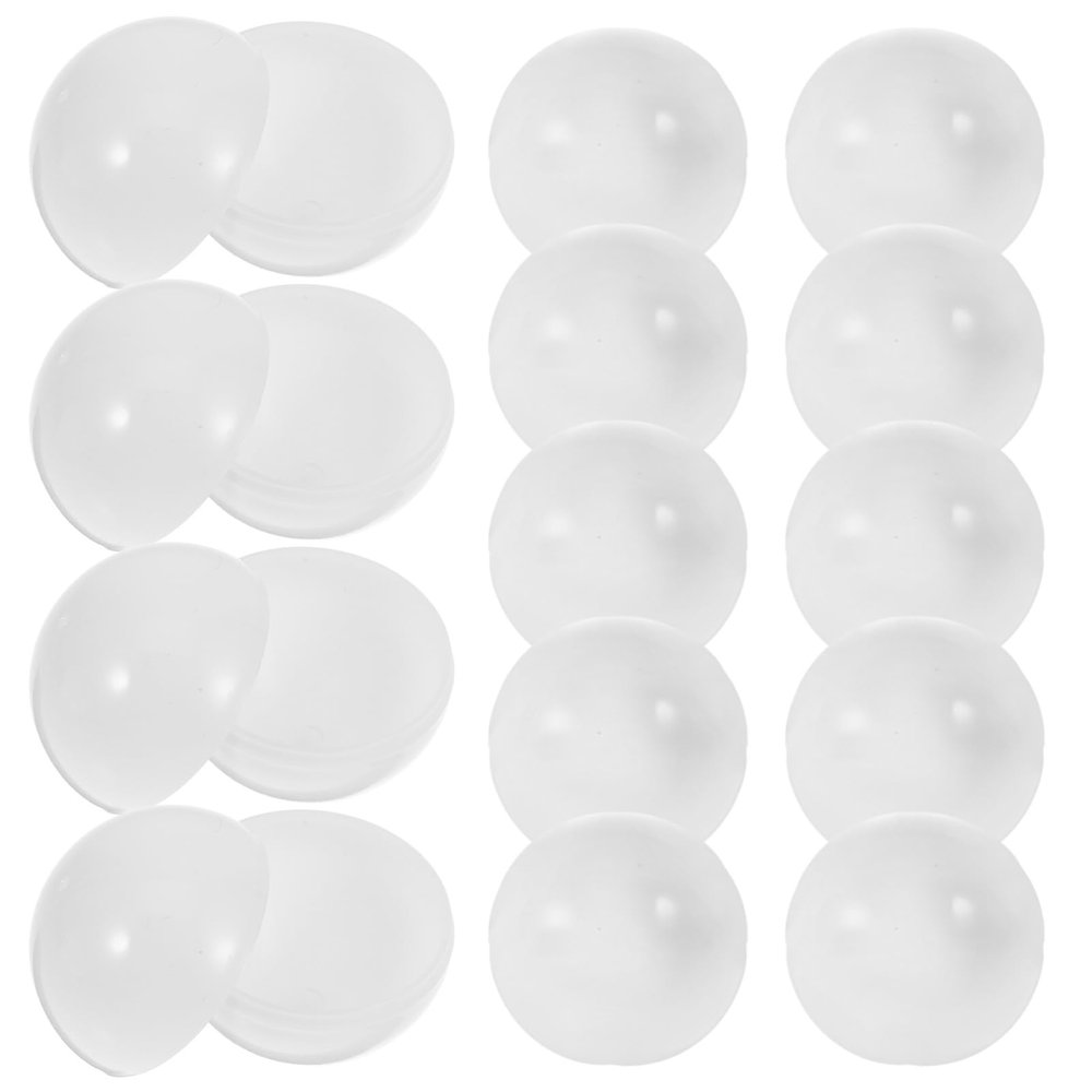 SKISUNO 30pcs Hollow Openable Lottery Balls Reusable Raffle Balls for Events Arts and Games White Sphere Game for Prize Draws and Festivals