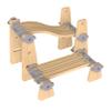 Wooden Train Tracks Accessories Build & Play Construction Set 68PCS Modular Railway STEM Toys Track Expansion Pack #2 with Parallel Tracks Adjustable Columns Elevated Station Compatible Thomas Brio view 3