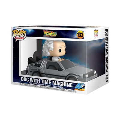 Funko Pop! Rides Deluxe: Back to The Future - Doc with Time Machine - Dr. Emmett Brown - Collectable Vinyl Figure - Gift Idea - Official Merchandise - Toys for Kids & Adults