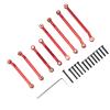 8Pcs Metal High Clearance Suspension Link Rod Set 9749 for Tra-xxas TRX4M 1/18 RC Crawler Car Upgrade Parts,Red view 3